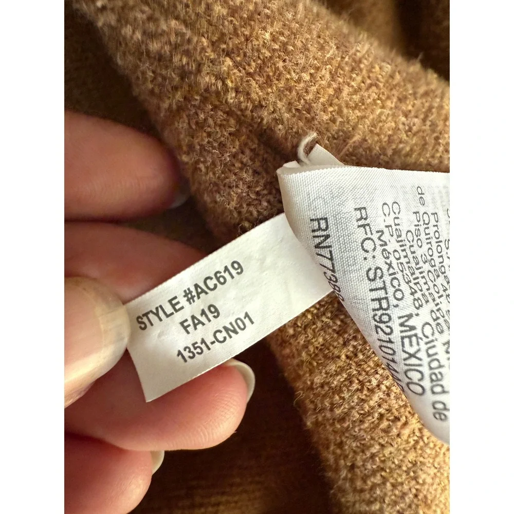 J.Crew Juliette Open Cardigan Sweater‎ Blazer Knit Tan Brown Cotton Blend XS